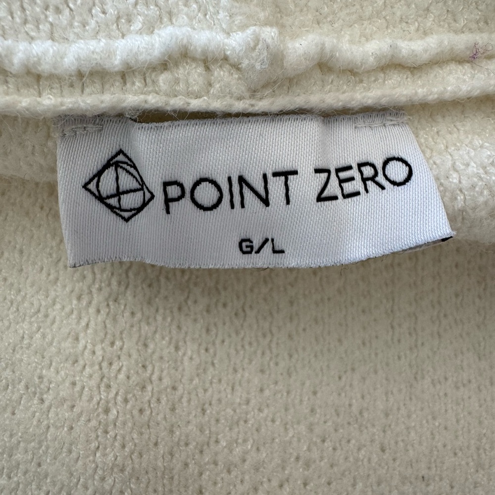 Point Zero white/cream hooded open-front cardigan size L. - Picture 4 of 4